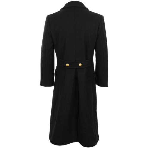 Black Navy Wool Great Coat – Winter Trench Naval Military