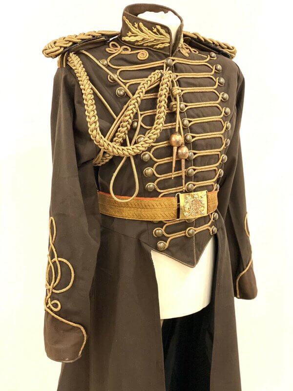 4 Pcs Steampunk Full Length Long Coat With Antique Belt