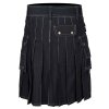 Mens Scottish Black Work Kilt Fashion Utility Kilts