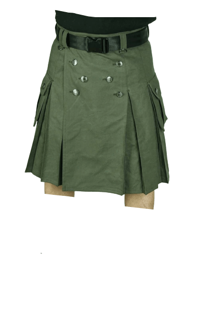 OLIVE GREEN UTILITY KILT