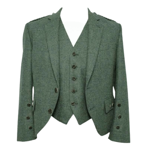 Green Tweed kilt Jacket and WaistCoat