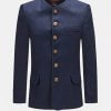 Blue Trachten Jacket Men’s Serge Wool Jacket Traditional Oktoberfest Custom