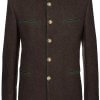 Men's traditional jacket Jacket Stachus brown for Oktoberfest or folk festival.