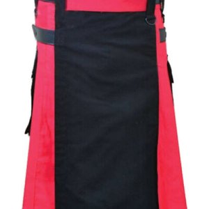 Scottish Utility Kilt Black And Red1