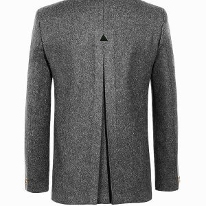 Trachten Light Grey Jacket Austrian Wool Mens Jacket Traditional Tyrol Loden