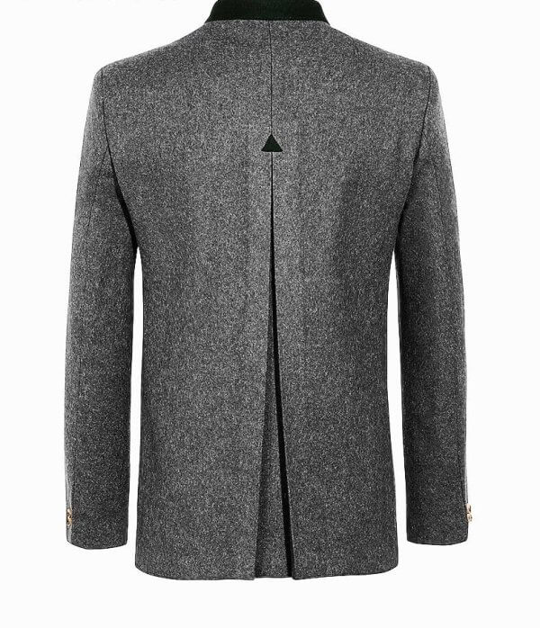 Trachten Light Grey Jacket Austrian Wool Mens Jacket Traditional Tyrol Loden1