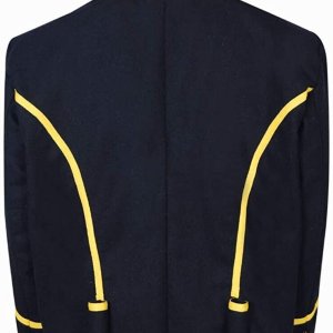 US Civil war Union Navy Blue Cavalry Mounted Wool Shell Jacket with Yellow Trim