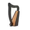 12 String Black Celtic Harp, Rosewood Irish Engraved Harp and Free Black Bag