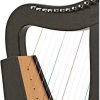 12 String Black Celtic Harp, Rosewood Irish Engraved Harp and Free Black Bag2