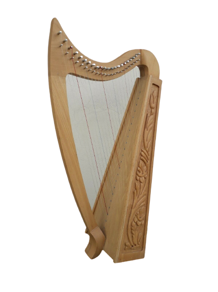 22 Strings Ash wood Celtic Irish Harp, Carry bag & Book