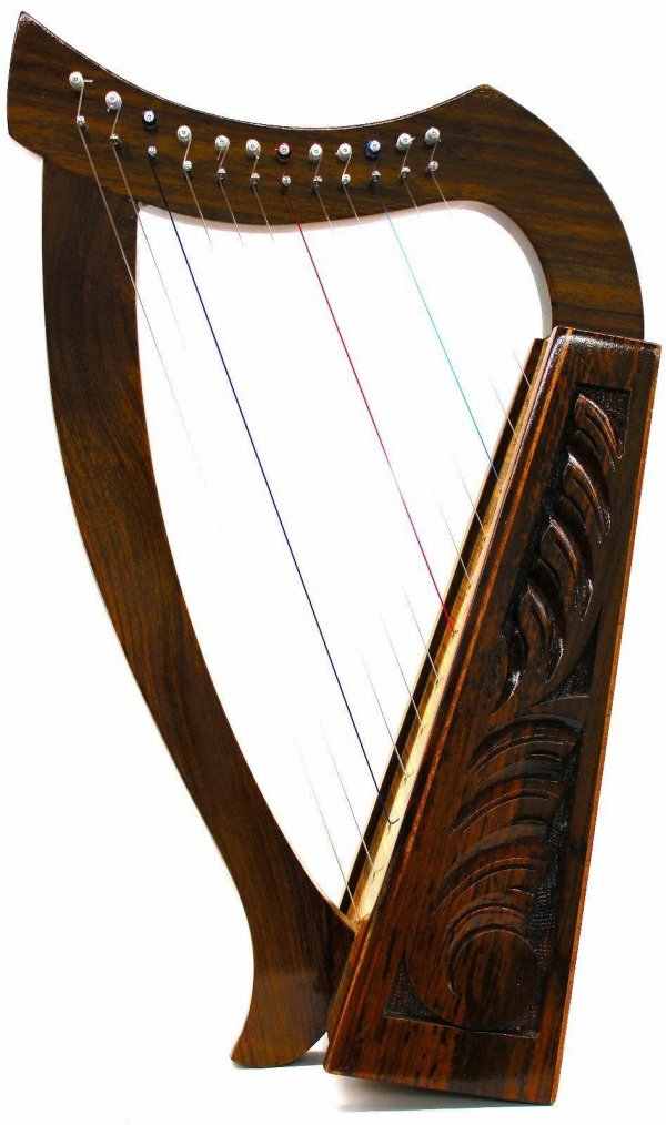 24″ 12 STRINGS HARP+ BAG Irish Celtic Style