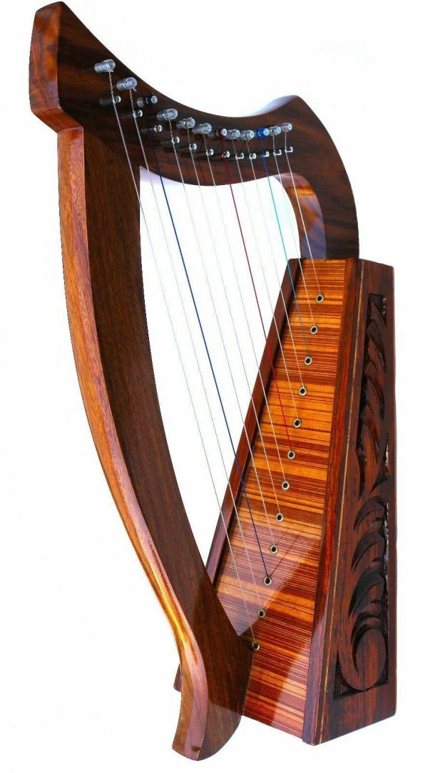 24″ 12 STRINGS HARP+ BAG Irish Celtic Style1