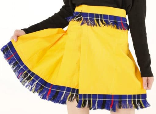 Beautiful Women Yellow Tartan Skirt