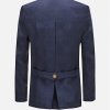 Blue Trachten Jacket Mens Serge Wool Jacket Traditional Oktoberfest Custom1