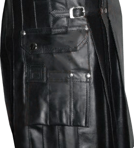 Buy New Black Mens Leather Kilts For Men