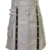 Buy Stylish Gothic Grey Belted Fashion Kilt For Sale