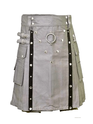 Buy Stylish Gothic Grey Belted Fashion Kilt For Sale