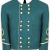 Civil War Sharpshooter Green General Double Breasted Shell Jacket confederate