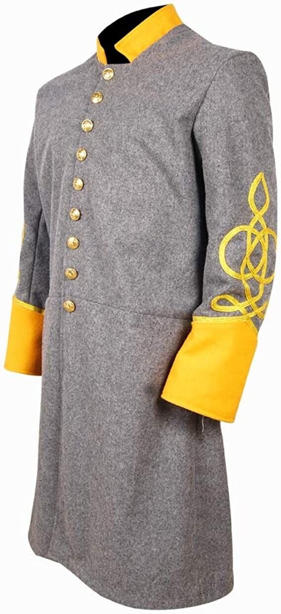 Civil war Cavalry Major’s Frock Coat with Yellow Collar&Cuff1