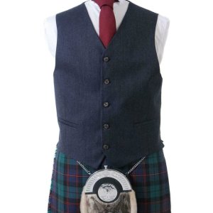 Crail Highland Jacket and Waistcoat in Midnight Blue Arrochar Tweed