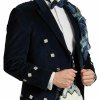 Dark Blue Velvet Scottish Regulation Doublet Kilt Jacket With Vest1