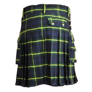 Gordon tartan utility kilt heavy 16oz with leather strap