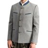 Gray German Bavarian Jacket Traditional Tyrol Loden Blazer Austrian Wool Jacket