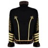 HUSSAR BLACK FAUX FUR MILITARY WOOL JACKET1