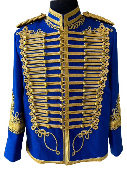 Hussar Jacket Coat Napoleonic Military General Officers Tunic with Aiguillette