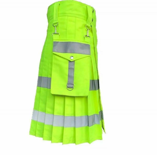 Kiltish Traditonal men Scottish Florescent utility Kilt1