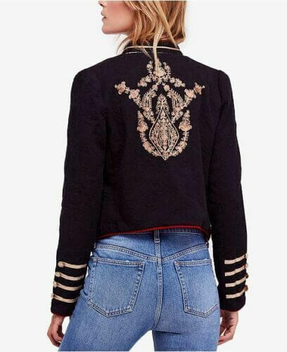 Lauren Band Jacket Military Embroidered Gold Open Front1