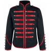 Men Military Jacket Steampunk Red Parade Marching Drummer Jacket