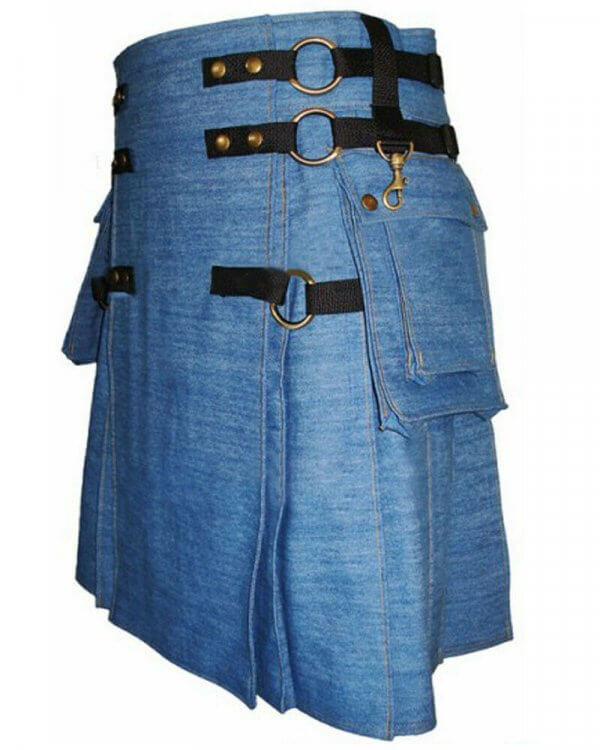 Men’s Denim Fashion Kilts For Sale