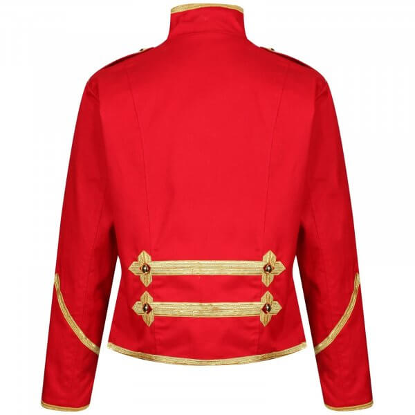 Men’s Military Army Gold Hussar Drummer Officer Music Festival Parade Jacket1