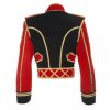 Men’s Military Officer Jacket Red And Black Cotton2