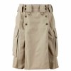 Military Combat Tactical Duty Kilt Police Cargo Urban Uniform Khaki Cotton Kilt