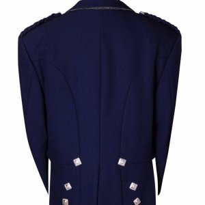 NAVY BLUE PRINCE CHARLIE SCOTTISH KILT JACKET & WAISTCOAT