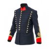 Navy Blue and Red British Military Hussar Jacket