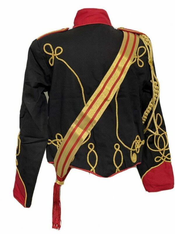 New 5 pcs men’s Black Jacket Ceremonial Hussar Officers with Aiguillette1