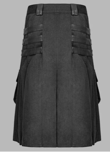 New Great Scottish Gothic Cotton Utility Kilt For Men1