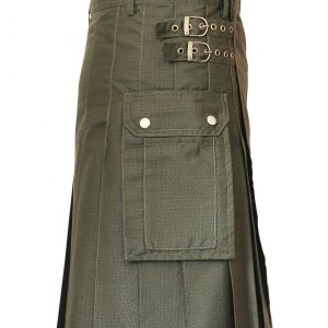 New Scottish Men Tactical Utility Kilts Dark Green1