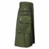 Olive Green Heavy Cotton Utility Wilderness Kilt1