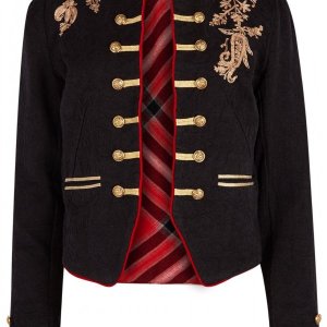 People Lauren Band Jacket Military Embroidered Gold