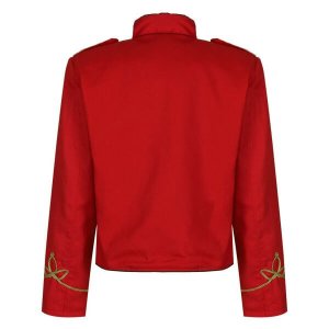 Red Gold Officer Military Drummer Parade Jacket