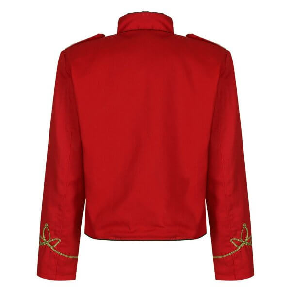 Red Gold Officer Military Drummer Parade Jacket1