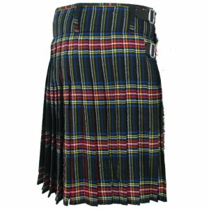 Scottish Men’s Black Stewart Tartan Kilt