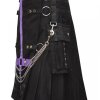 Scottish Modern Black & Purple Kilt Fashion Kilts For Men1