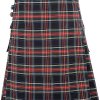 Scottish Style Plaid Contrast Color Pocket Pleated Skirt Kilt for Men Irish Traditional1