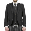 Scottish Tweed Crail Argyle Kilt Jacket With Vest – Gray 100% Tweed Wool