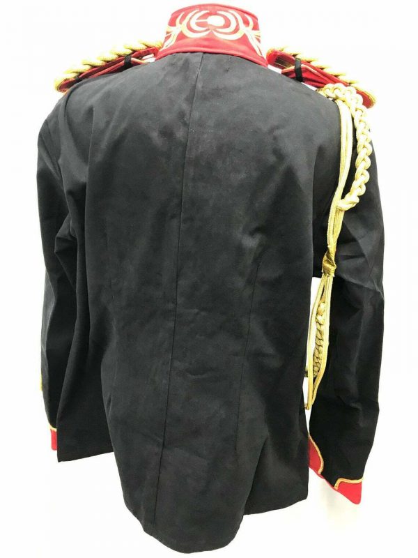 Steampunk Men’s Military Jacket Gold Bullion Ribbons Hussar1